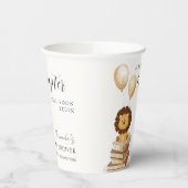 Gobelets En Papier Boho Nouveau chapitre Wild Lion Balloon Baby showe (Gauche)