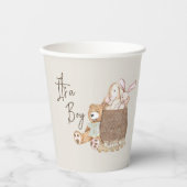 Gobelets En Papier Boho Nursery Teddy Bear Custom Neutral (Recto)