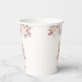 Gobelets En Papier Boho Pampas Fleur Teddy Bear Baby shower (Droite)