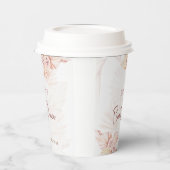 Gobelets En Papier Boho Pampas Grass Fête des mariées bohème Café (Gauche)