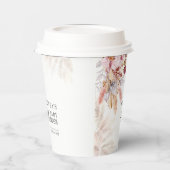 Gobelets En Papier Boho Pampas Grass Girl Baby shower (Gauche)