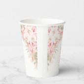 Gobelets En Papier Boho Pampas Orchidées Peonies Baby shower neutre (Droite)