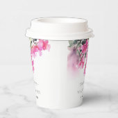 Gobelets En Papier Boho Pink Green Bougainvillea Mariage (Droite)