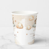 Gobelets En Papier Boho plumes aquarelle terre cuite nuage neuf (Droite)