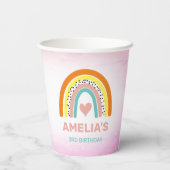Gobelets En Papier Boho Rainbow Girls Birthday Party (Verso)