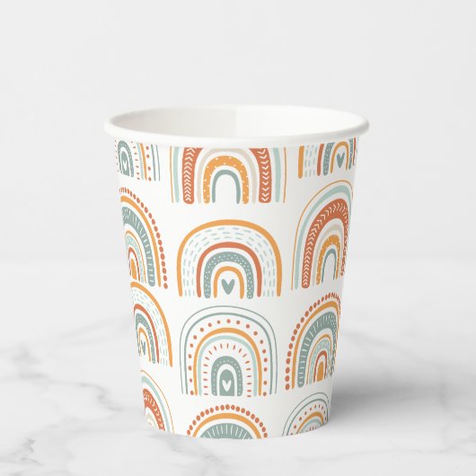 Gobelets En Papier Boho Rainbow MR Onederful Birthday Party (Gauche)