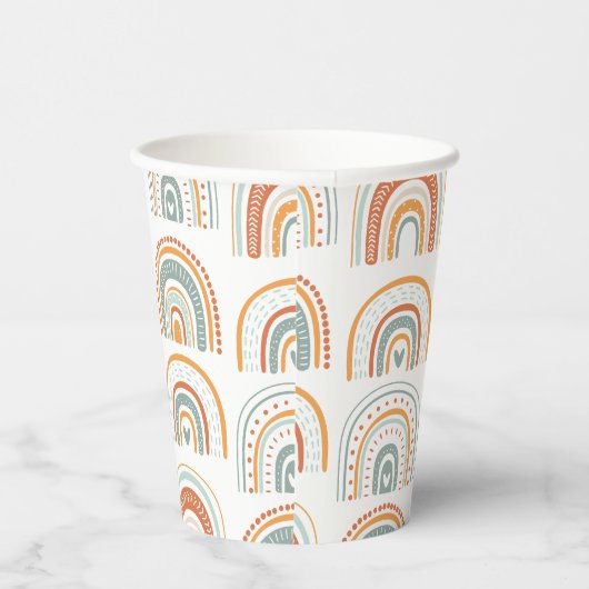 Gobelets En Papier Boho Rainbow MR Onederful Birthday Party (Droite)