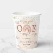 Gobelets En Papier Boho Rainbow n'est-elle pas un anniversaire magnif (Verso)