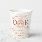 Gobelets En Papier Boho Rainbow n'est-elle pas un anniversaire magnif (Recto)