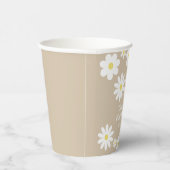 Gobelets En Papier Boho Retro Daisy 1er anniversaire (Droite)