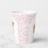 Gobelets En Papier Boho rose mignon Sainte vache Floral Girl Baby sho (Gauche)