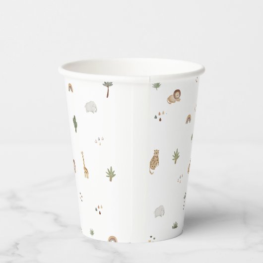 Gobelets En Papier Boho Safari Jungle Animaux Cups en papier (Droite)
