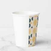 Gobelets En Papier Boho Sun Moon Stars bleu jaune (Droite)