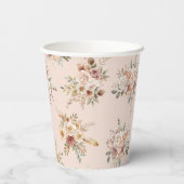 Gobelets En Papier Boho Terracotta Floral Baby Shower (Verso)