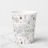 Gobelets En Papier Boho Twigs & Pinecone Christmas ID986 (Verso)