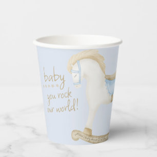 Gobelets En Papier Boho Vintage Rocse Horse Baby shower Cowboy