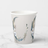 Gobelets En Papier Boho White Orchidée Fleurs Blue Moon Elegant Party (Recto)