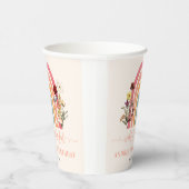 Gobelets En Papier Boho Wild & Onederful Flower Rainbow 1er anniversa (Droite)