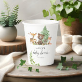 Gobelets En Papier Boho Woodland Animaux Baby shower rustique