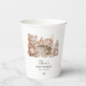 Gobelets En Papier Boho Woodland Animaux Baby showers neutres selon l (Verso)