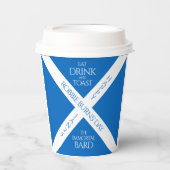 Gobelets En Papier Boire à manger et toast Robbie Burns Scottish Flag (Recto)