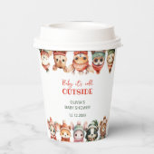 Gobelets En Papier Bois bébé Il fait froid dehors du Baby shower (Verso)