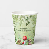 Gobelets En Papier Bois rustique Verdure Champignons Champignons Ferm (Verso)