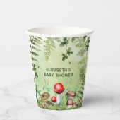 Gobelets En Papier Bois rustique Verdure Champignons Champignons Ferm (Recto)