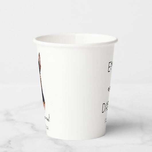 Gobelets En Papier Bois Sur Moi ! Dobermann Mariage de chien (Gauche)