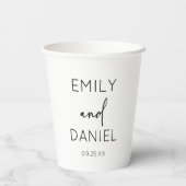 Gobelets En Papier Bois Sur Moi ! Mariage de chien de Terrier russe n (Verso)