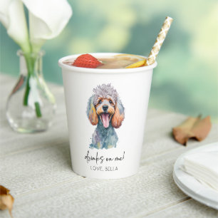 Gobelets En Papier Bois Sur Moi ! Poodle chien Mariage animal de comp