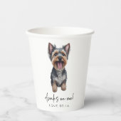 Gobelets En Papier Bois Sur Moi ! Yorkshire Terrier Yorkie Chien Mari (Recto)