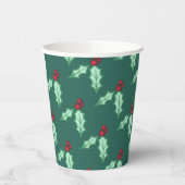 Gobelets En Papier Boisson de Noël Holly Coffee Party (Gauche)