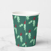 Gobelets En Papier Boisson de Noël Holly Coffee Party (Droite)