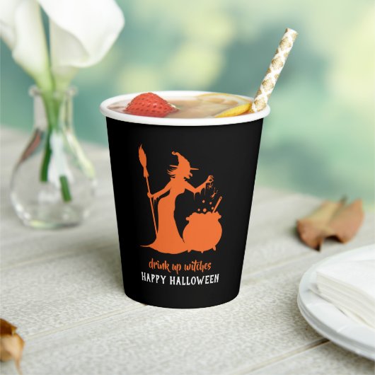 Gobelets En Papier Boisson joyeuse d'Halloween, les sorcières, potion (Insitu)