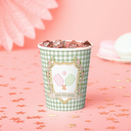 Gobelets En Papier Boissons et boissons| Pickle Ball Preppy (Insitu)