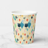 Gobelets En Papier Boissons Modernes Du Milieu Du Siècle (Droite)