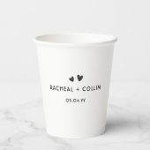 Gobelets En Papier Boissons sur nous Simple Funny Custom Mariage (Verso)