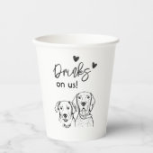 Gobelets En Papier Boissons sur nous Simple Funny Custom Mariage (Recto)