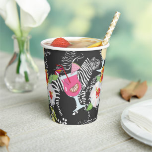 Gobelets En Papier Boissons Tropicales Avec Animaux