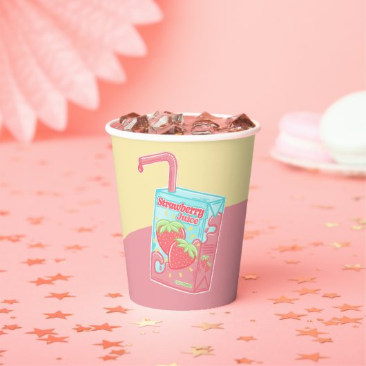 Gobelets En Papier Boîte à jus de fraise (Insitu)
