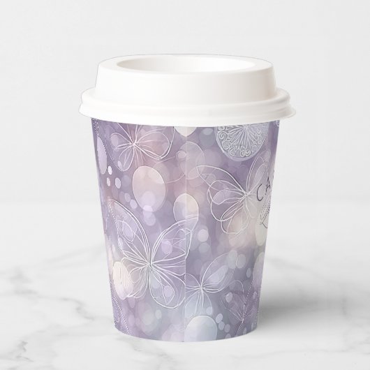 Gobelets En Papier Bokeh et papillon Quinceanera ID1030 (Droite)