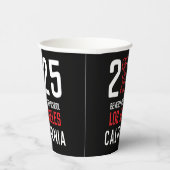 Gobelets En Papier Bold Classe moderne de 2025 Graduation (Droite)