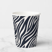 Gobelets En Papier Bold Zebra Skin Motif noir & blanc ID1151 (Verso)