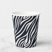 Gobelets En Papier Bold Zebra Skin Motif noir & blanc ID1151 (Recto)