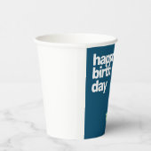 Gobelets En Papier bon anniversaire minimum simple (Droite)