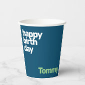 Gobelets En Papier bon anniversaire minimum simple (Recto)