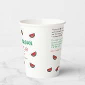 Gobelets En Papier Bon Ramadan Libre Iftar avec Duas Watermelon (Gauche)