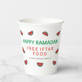 Gobelets En Papier Bon Ramadan Libre Iftar avec Duas Watermelon (Recto)
