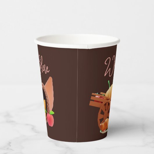 Gobelets En Papier Bon thanksgiving customisé Automne automne (Droite)